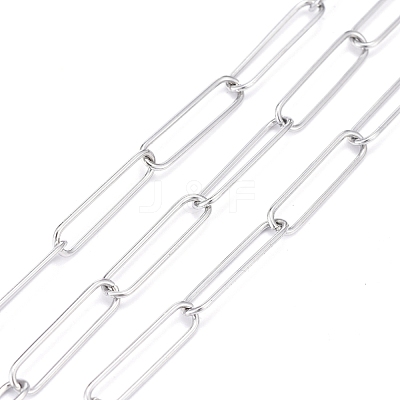 Tarnish Resistant 304 Stainless Steel Paperclip Chains CHS-F011-03A-P-1