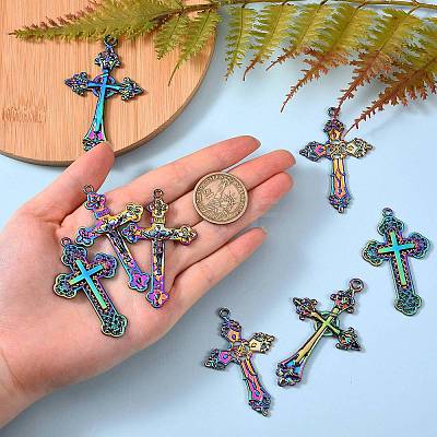 8Pcs 4 Styles Alloy Big Pendants FIND-SZ0001-45-1