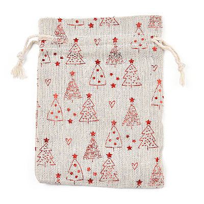 Christmas Theme Cotton Fabric Cloth Bag ABAG-H104-B02-1