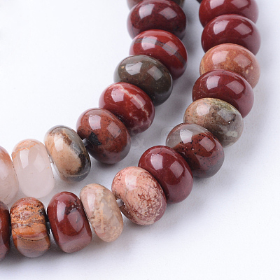 Natural Red Jasper Beads Strands X-G-R403-4x6-06-1