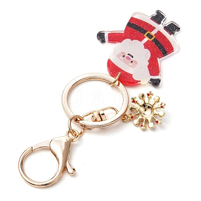 Christmas Theme Printed Acrylic Pendants Keychain KEYC-JKC00887-1
