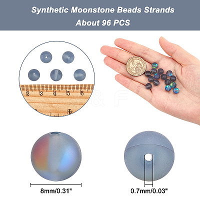 Synthetic Moonstone Beads Strands G-AR0002-40A-1
