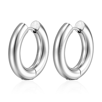 Non-Tarnish 304 Stainless Steel Huggie Hoop Earrings PW-WG92571-26-1