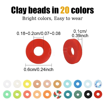 DIY Polymer Clay Stretch Charms Bracelets Making Kits DIY-YW0011-63-1