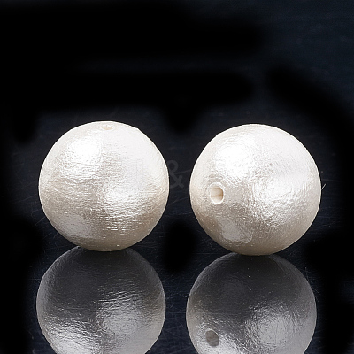 Compressed Cotton Pearl Beads WOVE-S114-8mm-13-1