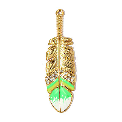 304 Stainless Steel with Enamel Big Pendants SA-OY002-26G-01-1