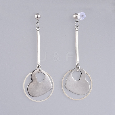 Stainless Steel Dangle Ear Studs EJEW-JE03920-1
