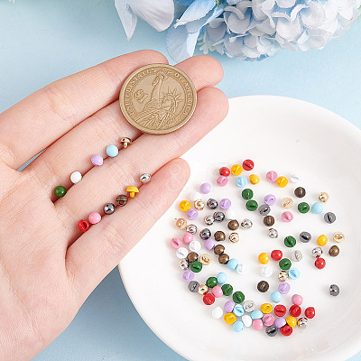 110Pcs 11 Colors Spray Paint Alloy Shank Buttons FIND-GO0002-44-1