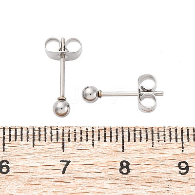 Tarnish Resistant 304 Stainless Steel Stud Earrings EJEW-L215-57A-P-1