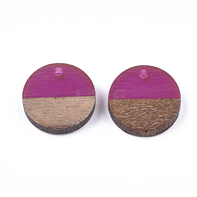 Resin & Walnut Wood Pendants RESI-S358-02E-11-1