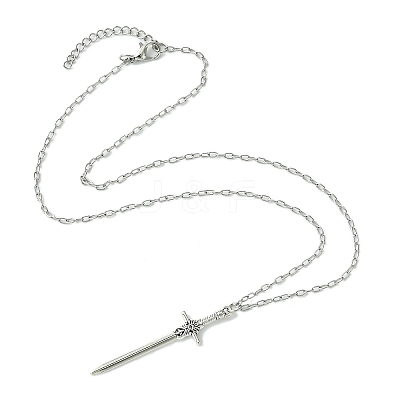 Gothic 304 Stainless Steel Cable Chain Necklaces NJEW-JN04983-01-1