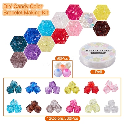 DIY Candy Color Bracelet Making Kit DIY-YW0005-79-1