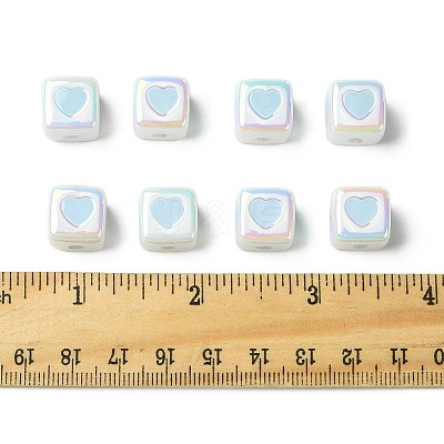 10Pcs Opaque Acrylic Enamel Beads ACRC-FS0001-02C-1