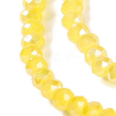 Baking Electroplate Glass Beads Strands DGLA-A039-J4mm-B23-1
