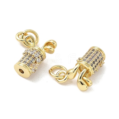 Brass Micro Pave Cubic Zirconia Pendants KK-Z120-29G-1