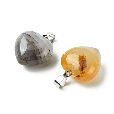 Natural White Agate Pendants G-F820-10A-15-1