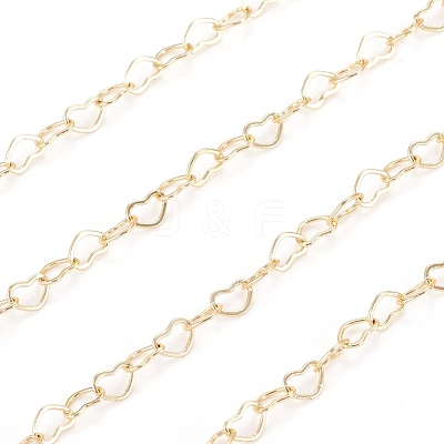 Brass Heart Link Chains CHC-D026-15B-G-1