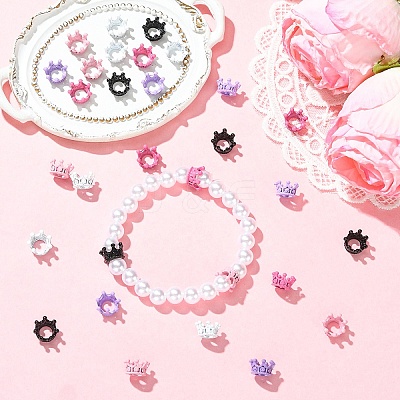 30Pcs 5 Colors Alloy Crown European Beads FIND-YW0011-91-1