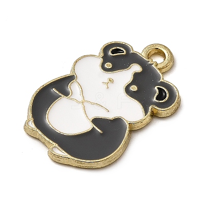 Golden Plated Alloy Enamel Pendants ENAM-L049-01G-09-1