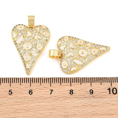 Brass Micro Pave Clear Cubic Zirconia Pendants CU-CBA765C-19G-02-1