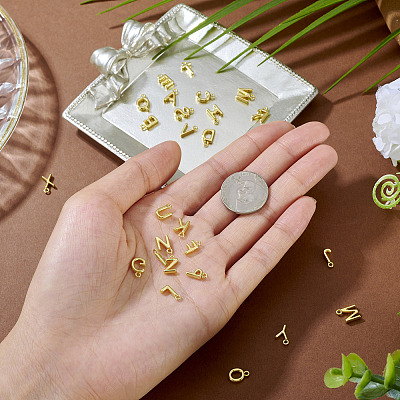 26Pcs 26 Styles Brass Charms KK-TA0003-34-1