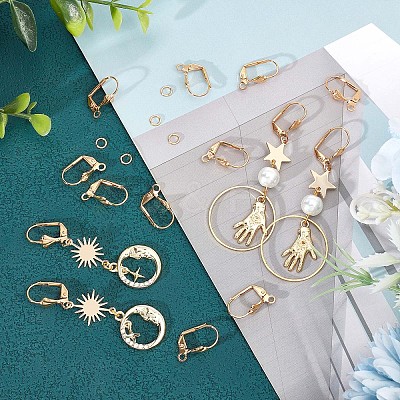 50Pcs Brass Leverback Earring Findings DIY-CN0002-22-1