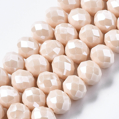 Electroplate Glass Beads Strands X1-EGLA-A034-P6mm-A17-1