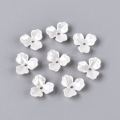 ABS Plastic Imitation Pearl Bead Caps KY-Q004-02A-1