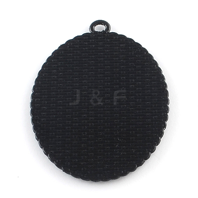 Electrophoresis Alloy Oval Big Pendant Cabochon Settings PALLOY-Q304-07-NR-1