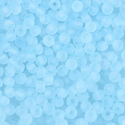 FGB Frosted Transparent Glass Seed Beads SEED-N013-04A-11-1