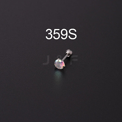 316L Surgical Stainless Steel Micro Pave Cubic Zirconia WGE6C84-07-1