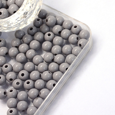 Opaque Acrylic Beads MACR-S802-6mm-QZ59-1