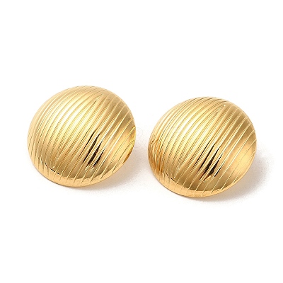 Ion Plating(IP) 304 Stainless Steel Stud Earrings EJEW-D100-04G-1