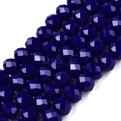 Opaque Solid Color Imitation Jade Glass Beads Strands EGLA-A044-P3mm-D07-1