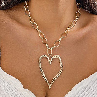 Alloy Pendant Necklaces NJEW-K261-08A-KCG-1
