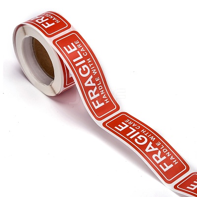 Fragile Stickers Handle with Care Warning Packing Shipping Label X-DIY-E023-04-1