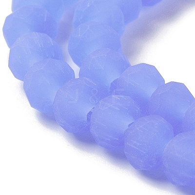 Imitation Jade Solid Color Glass Beads Strands EGLA-A034-J4mm-MD03-1
