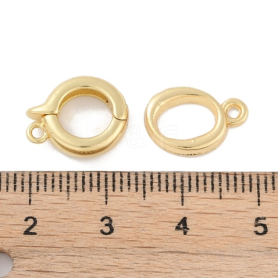 Rack Plating Brass Fold Over Clasps KK-A224-27A-G-1