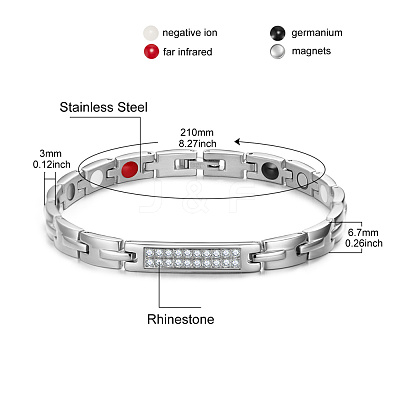 Stainless Steel Panther Chain Watch Band Bracelets JB674A-1