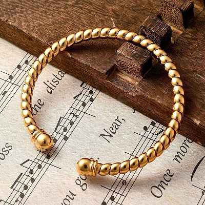 Brass Cuff Bangles BJEW-F482-03G-1