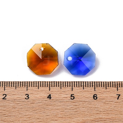 100Pcs 10 Colors Glass Pendants AJEW-H154-08D-1