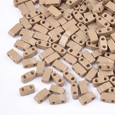 2-Hole Baking Paint Glass Seed Beads SEED-S023-17B-20-1