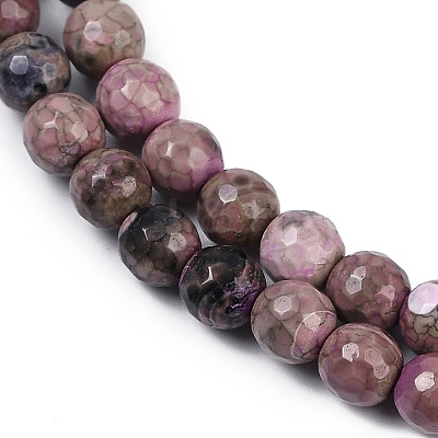 Natural Fire Crackle Agate Beads Strands G-C082-A01-35-1