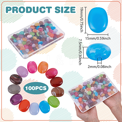 100Pcs Acrylic Beads MACR-UN0001-05-1