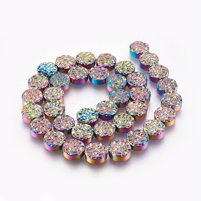 Electroplated Non-magnetic Synthetic Hematite Beads Strands G-E498-21A-06-1