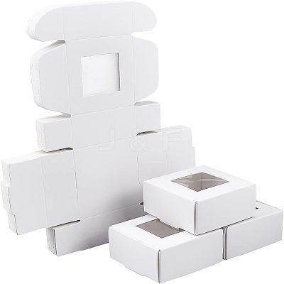 Kraft Paper Cardboard Jewelry Boxes CON-FH0001-31B-1
