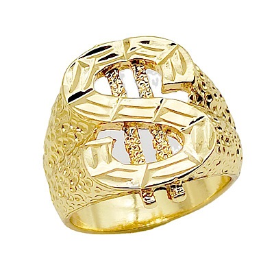 Dollar Sign Zinc Alloy Finger Rings for Men FS-WG78023-04-1