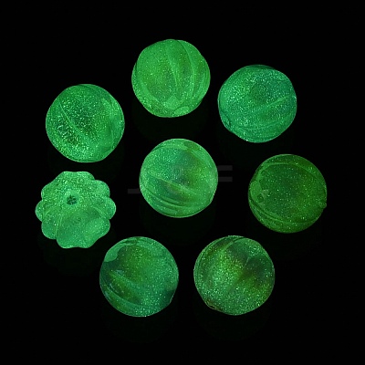 Luminous UV Plating Opaque Acrylic Beads OACR-Q204-15-1