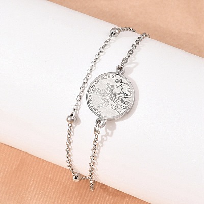 304 Stainless Steel Multi-strand Bracelets SA-CBA7739-02P-1