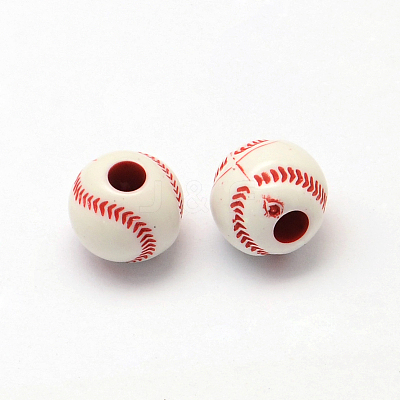 Tennis Craft Style Acrylic Beads SACR-R886-05-1